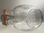 glazen voorraadpot, vintage voorraadpot, Crownford Company, Italiaanse voorraadpot