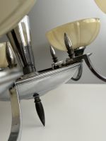 art deco kroonluchter, kroonluchter chroom, art deco plafondlamp, art deco lamp