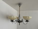 art deco kroonluchter, kroonluchter chroom, art deco plafondlamp, art deco lamp
