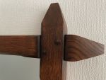 wandspiegel, vintage wandspiegel, wandspiegel eikenhout, eikenhouten wandspiegel