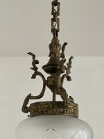 antieke hallamp, Frans hallampje, bronzen hallamp, hallampje brons