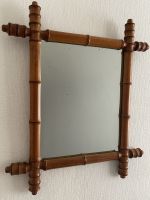 wandspiegel, wandspiegeltje, Faux Bamboo, antieke wandspiegel