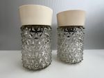 vintage plafonnieres, vintage lampjes, cilindervormige lampjes, glazen plafondlampen