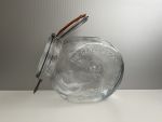 glazen voorraadpot, vintage voorraadpot, Crownford Company, Italiaanse voorraadpot
